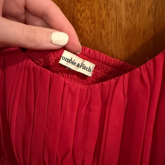 Abercrombie & Fitch Pink Ruched Long Sleeve Blouse - Picture 3 of 4